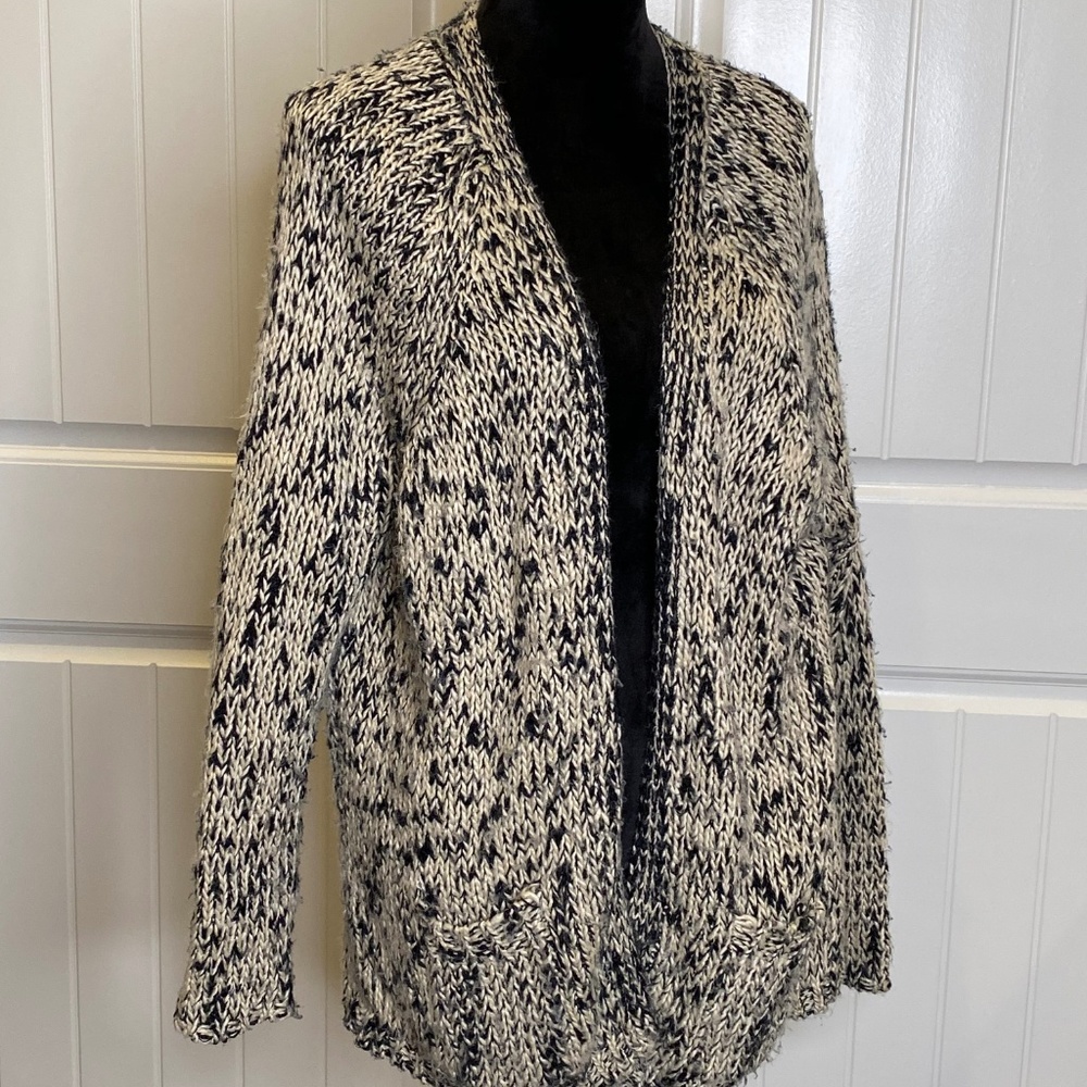 POL Cardigan Long Sleeve Speckled Sweater - Picture 2 of 8